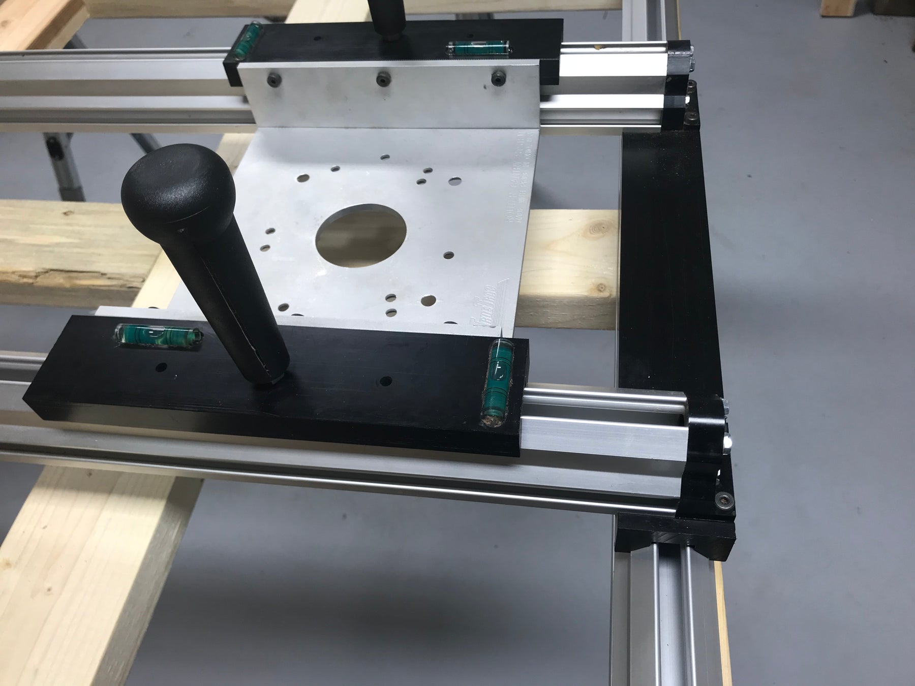 Handheld Router Mill Setups RGS 48” x 48” Slab Mill - Router Flattening Jig - TrueTrac